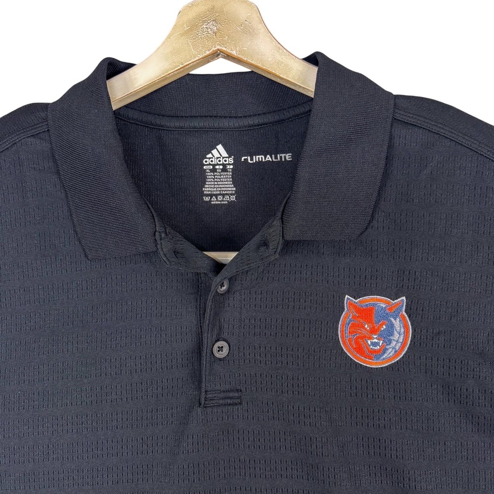 Charlotte Bobcats Polo Shirt Mens XL Black‎ NBA Basketball Adidas Climalite Golf
